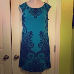 London Times sleeveless shift dress